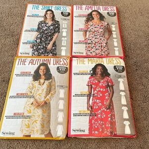 Four Simply Sewing dress patterns. Not opened. Includes pattern & instructions